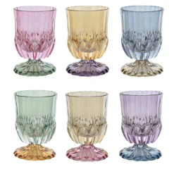 Ada 08 Set di 6 bicchieri da acqua con stelo