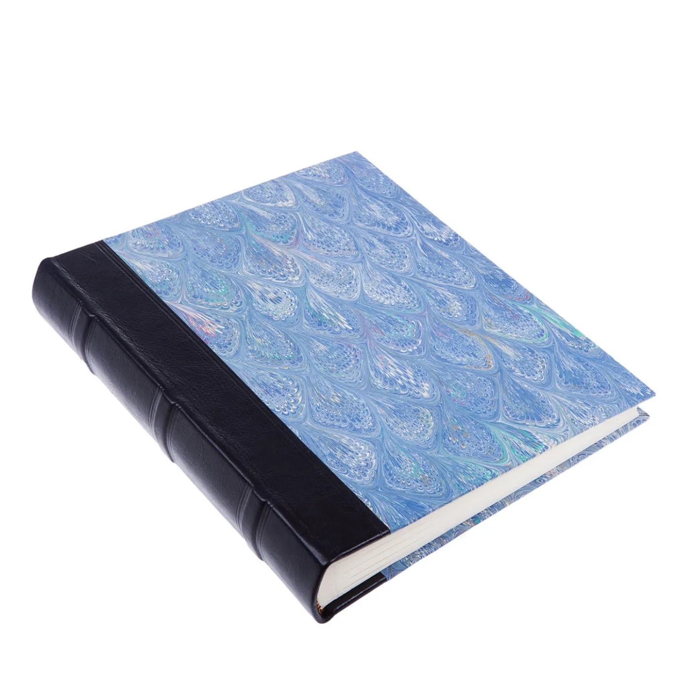Album fotografico in pelle blu