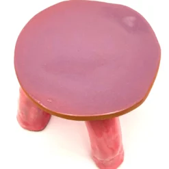 Alzata in Ceramica Serie Fungo Lilla e Rosa Quarzo
