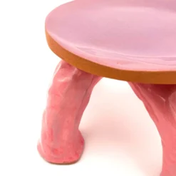 Alzata in Ceramica Serie Fungo Lilla e Rosa Quarzo