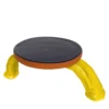 Alzata in Ceramica Serie Fungo Blu Marino e Giallo Cadmio