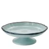 Alzata per dolci Monogram in ceramica celeste velato