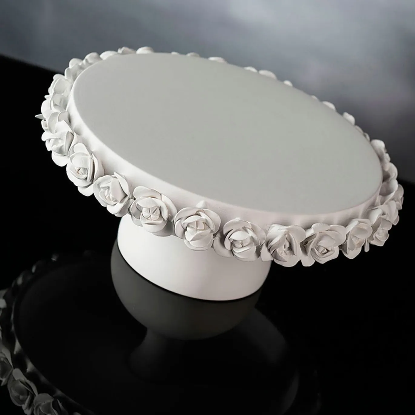 Alzata per torta Coco Camelie Flowery White