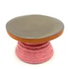 Alzata per torta Fungo Ciccia bronzo metallizzato e rosa