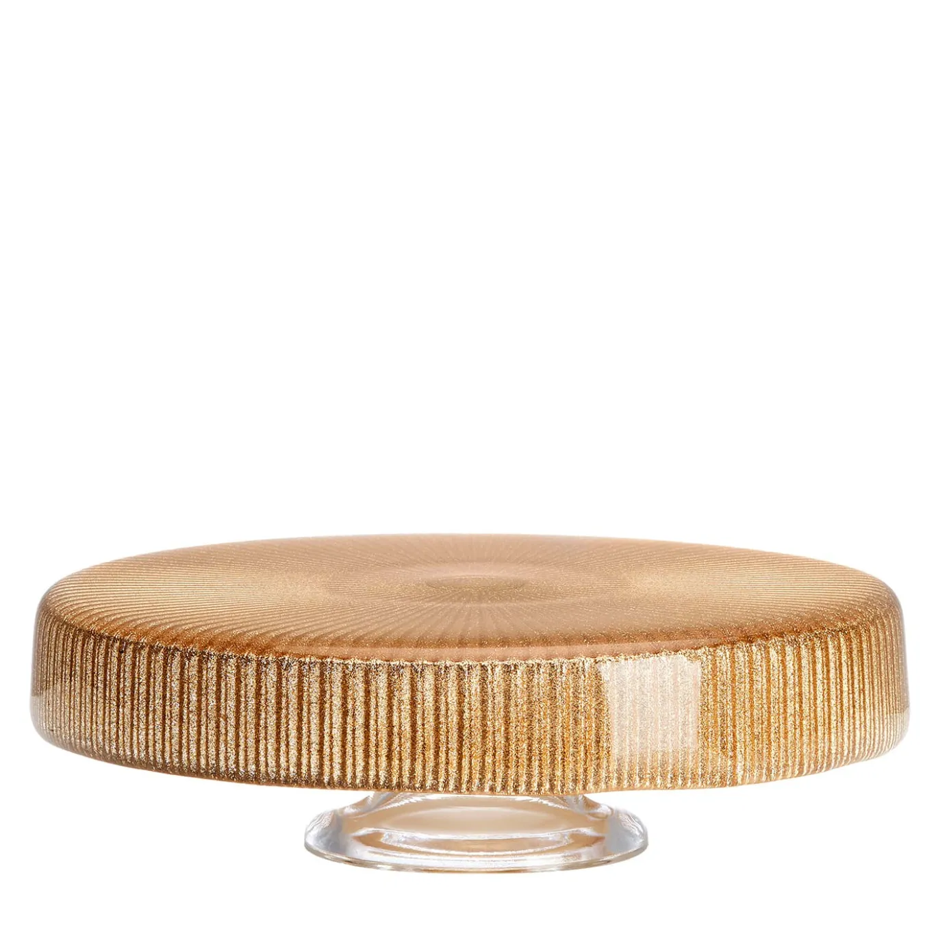 Alzata per Torta in Vetro Cognac Glitter Noel