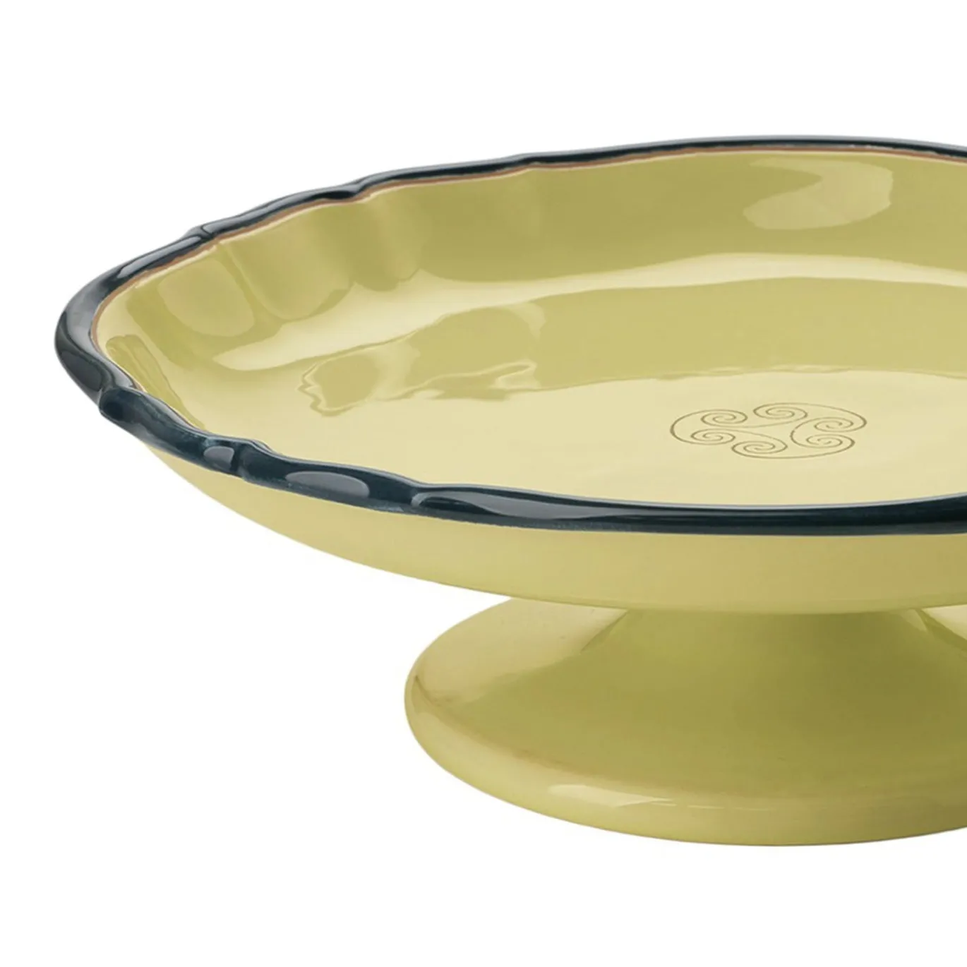 Alzata per torta Monogram Vaniglia Imperiale in ceramica