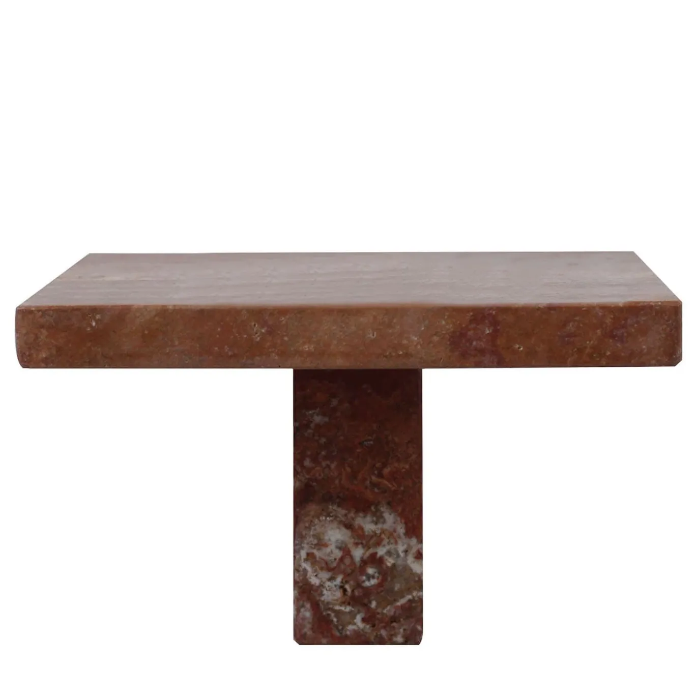 Alzata per torte in marmo Travertino Rosso