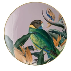 Animalia Set di 2 piatti da pane in porcellana con parot