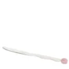 Aprilettere in ottone placcato argento e pietra di quarzo rosa