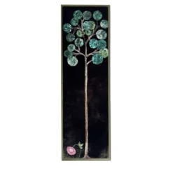 Arazzo Albero in velluto di seta dipinto a mano