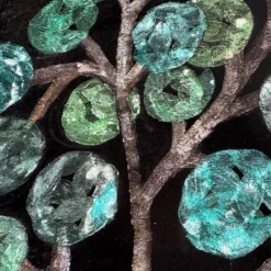Arazzo Albero in velluto di seta dipinto a mano