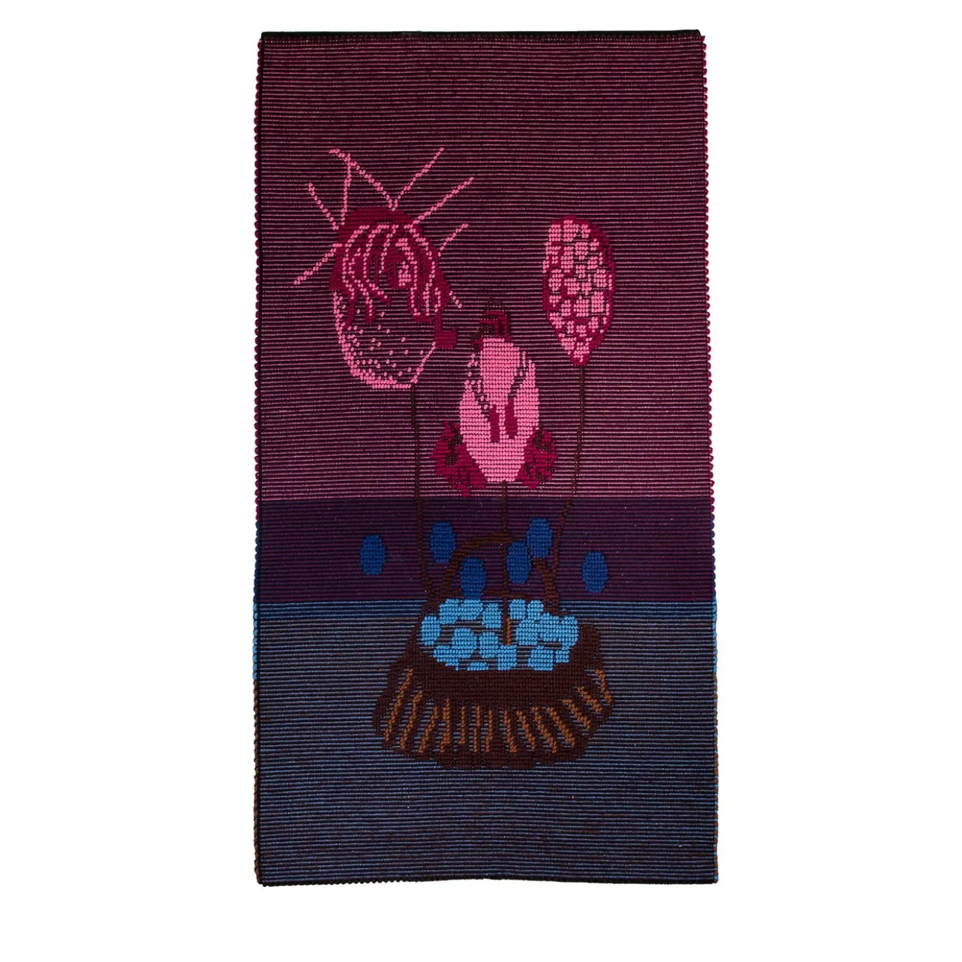 Arazzo Antentati Rosa e Blu in Lana di Anna Galtarossa #2