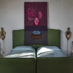 Arazzo Antentati Rosa e Blu in Lana di Anna Galtarossa #2