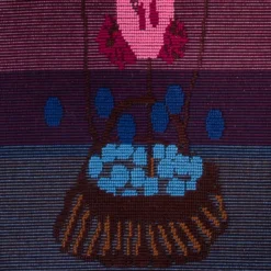 Arazzo Antentati Rosa e Blu in Lana di Anna Galtarossa #2