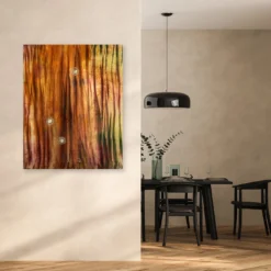 Arazzo Dipinto a Mano in Velluto Marrone Lunare