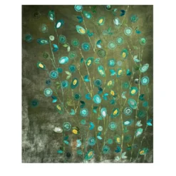 Arazzo Dipinto a Mano in Velluto Verde Eden
