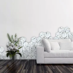 Arcobaleni Set di 25 piastrelle esagonali sabbia e fumo