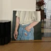 Attenta pittura a olio su tela