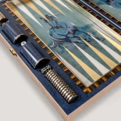 Backgammon Artistico intarsiato e policromo di Fabio Calagna