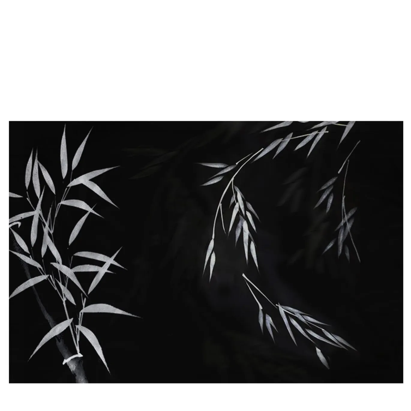 Bamboo White Row White Row Carta da parati