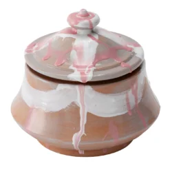 Barattolo grande in ceramica con coperchio