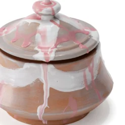 Barattolo grande in ceramica con coperchio