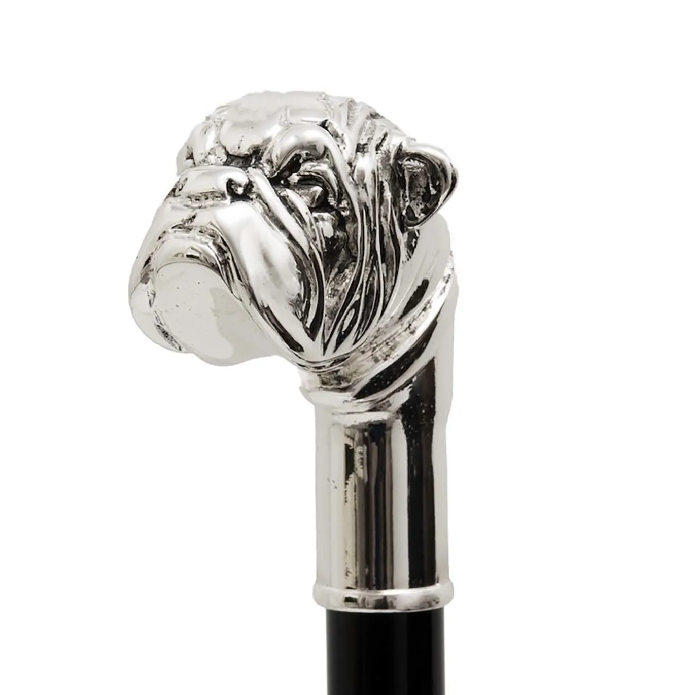 Bastone Bulldog d'argento
