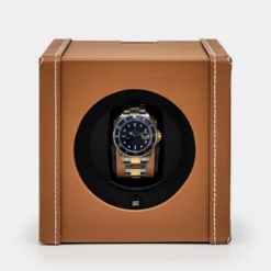 Bauletto per orologi in pelle marrone