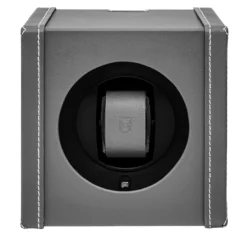 Bauletto porta orologi in pelle grigia