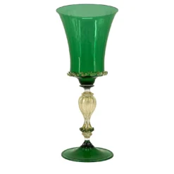 Bicchiere a stelo verde Tipetto #1