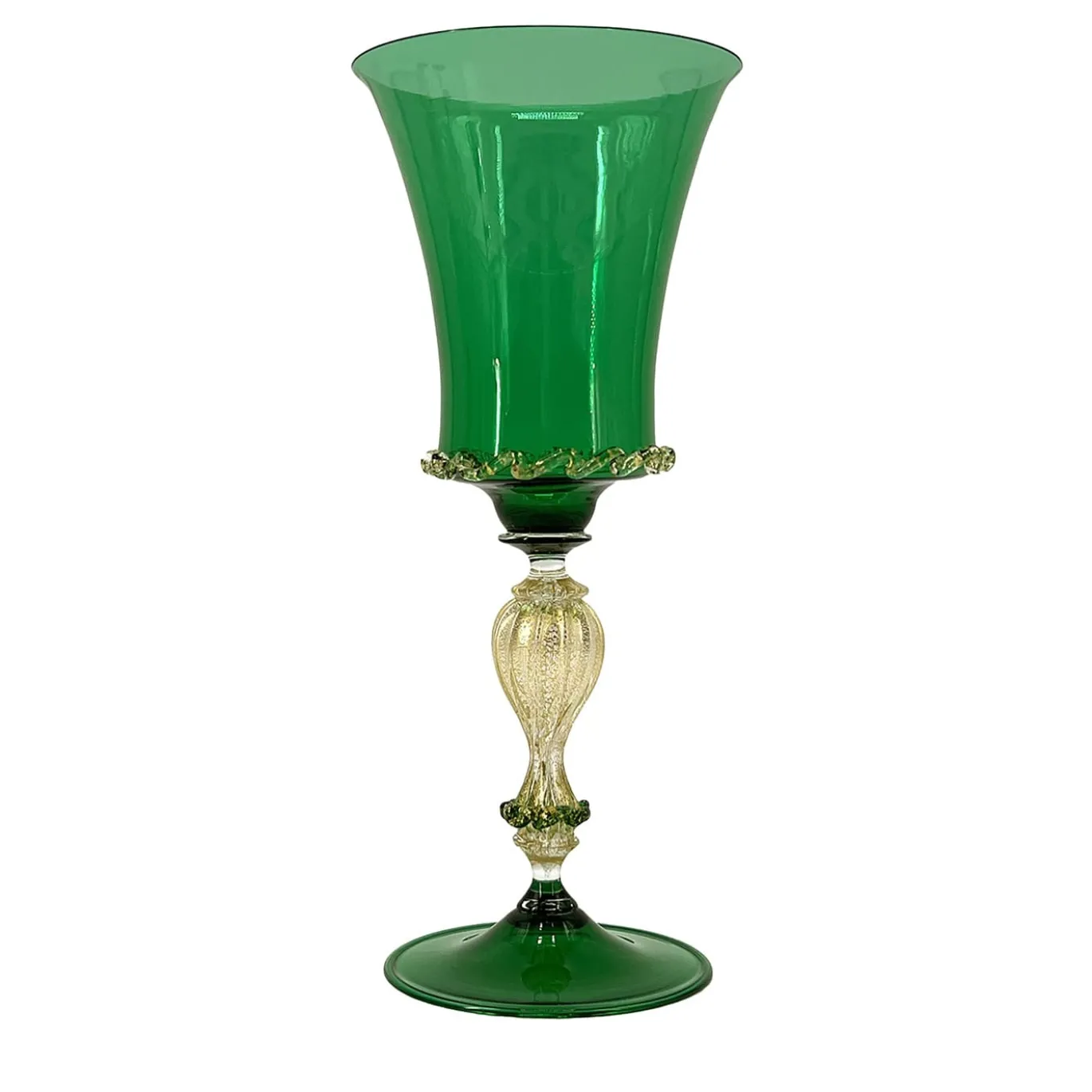 Bicchiere a stelo verde Tipetto #1