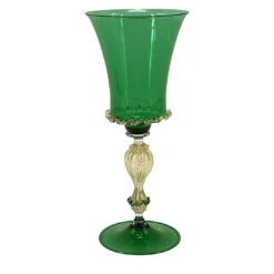 Bicchiere a stelo verde Tipetto #1