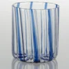 Bicchiere a strisce blu