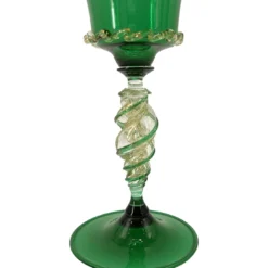 Bicchiere con stelo verde Tipetto #2