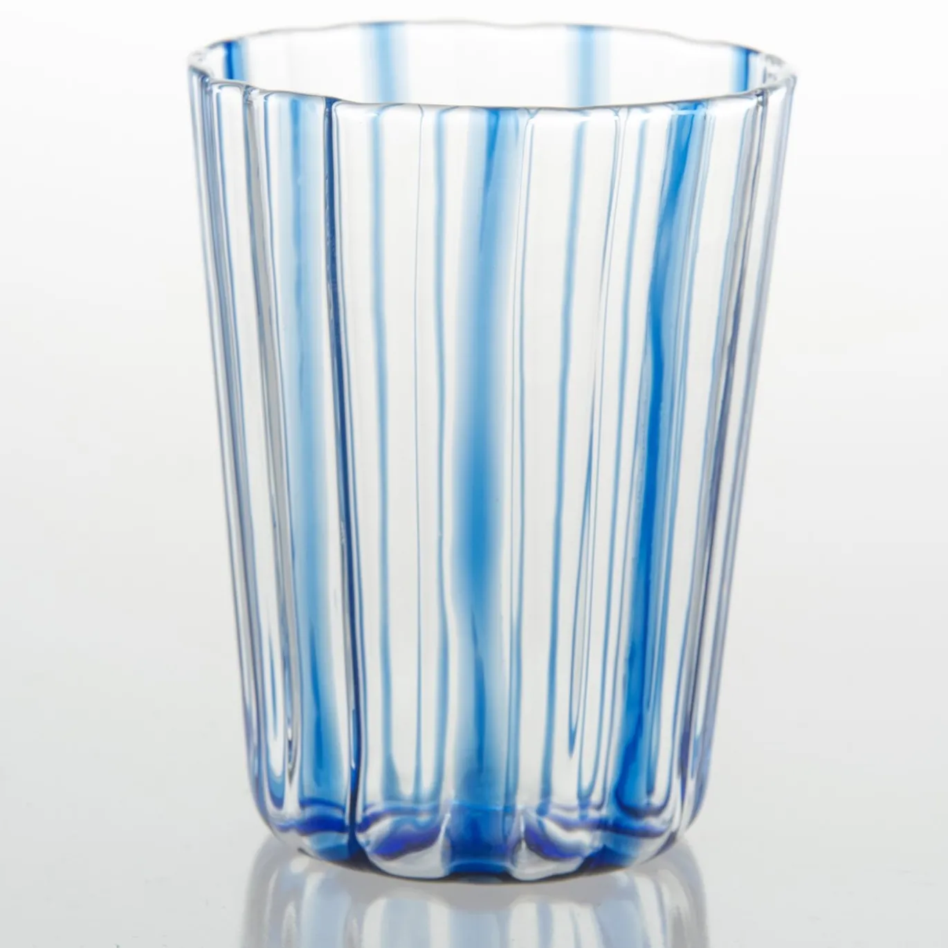 Bicchiere Impilabile a strisce blu
