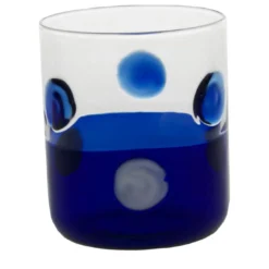 Bicchiere Mezzo & Mezzo Bolle blu