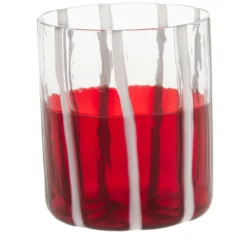 Bicchiere rosso e trasparente Mezzo e Mezzo