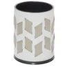 Bino Cestino bianco con motivo Cancun beige