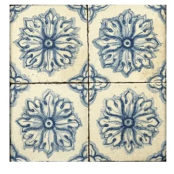 Blu Mare Set di 4 piastrelle #8