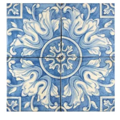 Blu Mare Set di 4 piastrelle #6
