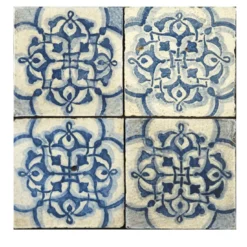 Blu Mare Set di 4 piastrelle #7