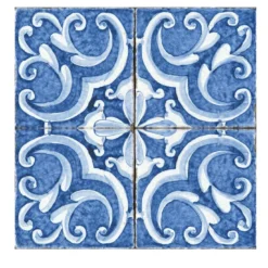 Blu Mare Set di 4 piastrelle #5