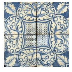 Blu Mare Set di 4 piastrelle #4