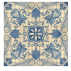 Blu Mare Set di 4 piastrelle #1