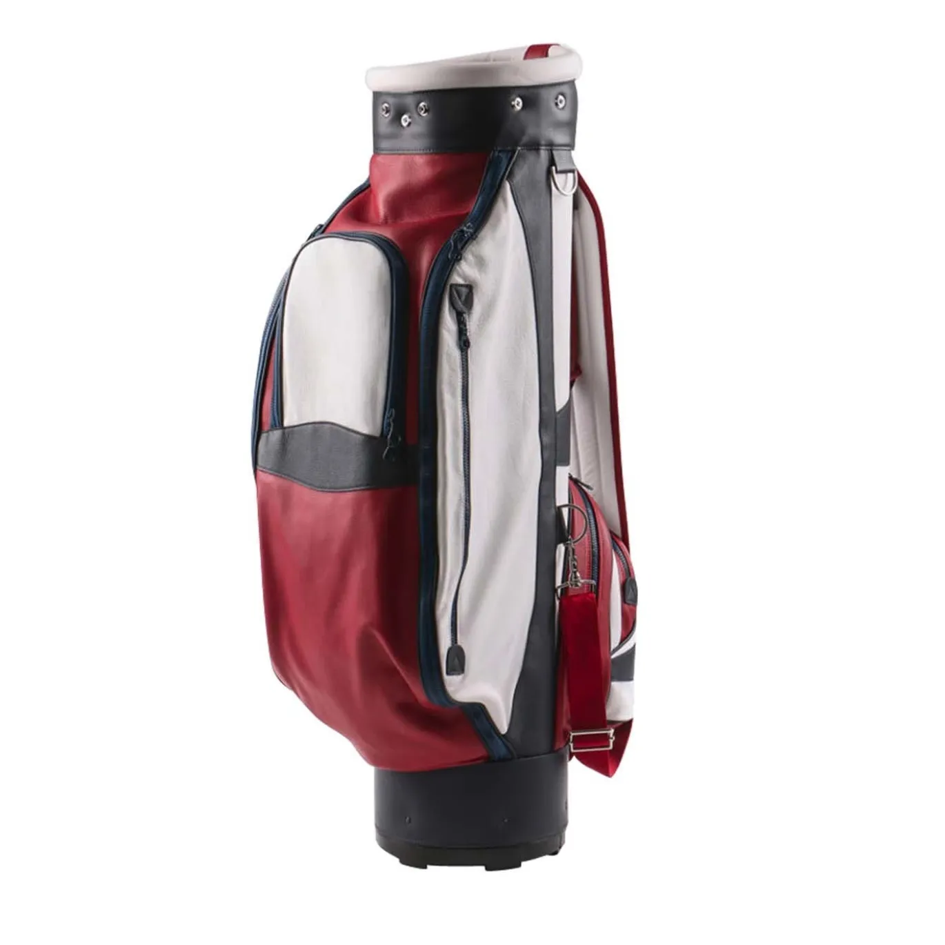 Borsa da golf bianca, rossa e blu