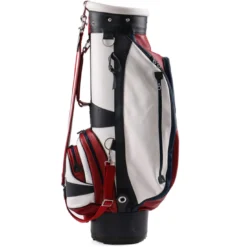 Borsa da golf bianca, rossa e blu