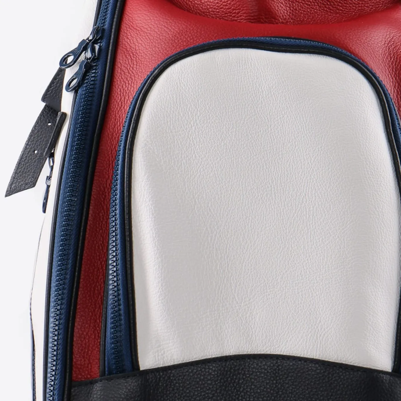 Borsa da golf bianca, rossa e blu