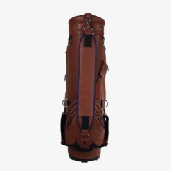 Borsa da golf Imperiale in pelle marrone e blu