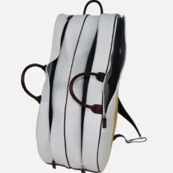 Borsa da tennis bianca e marrone