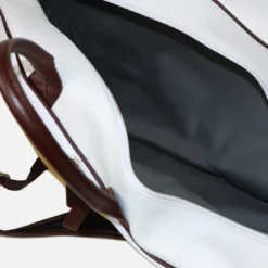 Borsa da tennis bianca e marrone